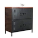 black metal storage cabinet with doors
